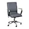 Flash Furniture Gray LeatherSoft Office Chair with Chrome Arms GO-21111B-GY-CHR-GG - alternate 7